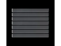 ALLOY Mosaik Fliese Massiv Metall Edelstahl Marine Hochglanz Grau 1,6mm Linear-s-s-mm 1 Paket mit 10 Matten 0,94 m2 Grau
