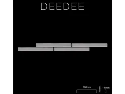 ALLOY Mosaik Fliese Massiv Metall Edelstahl Matt Grau 1,6mm Stark Deedee-s-s-ma 1 Paket mit 10 Matten 0,63 m2 Grau