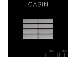 ALLOY Mosaik Fliese Massiv Metall Edelstahl Matt Grau 1,6mm Stark Cabin-s-s-ma 1 Paket mit 10 Matten 1,01 m2 Grau