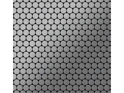 ALLOY Mosaik Fliese Massiv Metall Edelstahl Marine Gebürstet Grau 1,6mm Penny-s-s-mb 1 Paket mit 10 Matten 0,88 m2 Grau