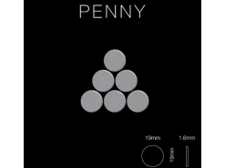 ALLOY Mosaik Fliese Massiv Metall Edelstahl Marine Gebürstet Grau 1,6mm Penny-s-s-mb 1 Paket mit 10 Matten 0,88 m2 Grau