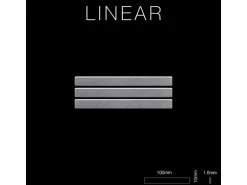 ALLOY Mosaik Fliese Massiv Metall Edelstahl Matt Grau 1,6mm Stark Linear-s-s-ma 1 Paket mit 10 Matten 0,94 m2 Grau