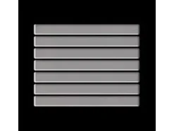 ALLOY Mosaik Fliese Massiv Metall Edelstahl Matt Grau 1,6mm Stark Linear-s-s-ma 1 Paket mit 10 Matten 0,94 m2 Grau