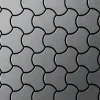 ALLOY Mosaik Fliese Massiv Metall Edelstahl Marine Gebürstet Grau Ubiquity-s-s-mb 1 Paket mit 10 Matten 0,75 m2 Grau