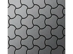 ALLOY Mosaik Fliese Massiv Metall Edelstahl Marine Gebürstet Grau Ubiquity-s-s-mb 1 Paket mit 10 Matten 0,75 m2 Grau