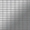 ALLOY Mosaik Fliese Massiv Metall Edelstahl Marine Gebürstet Grau Bauhaus-s-s-mb 1 Paket mit 10 Matten 1,05 m2 Grau