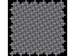ALLOY Mosaik Fliese Massiv Metall Edelstahl Matt Grau 1,6mm Stark Swiss Cross-s-s-ma 1 Paket mit 10 Matten 0,88 m2 Grau