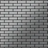 ALLOY Mosaik Fliese Massiv Metall Edelstahl Marine Gebürstet Grau 1,6mm Pk-s-s-mb 1 Paket mit 10 Matten 0,88 m2 Grau