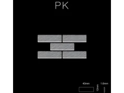 ALLOY Mosaik Fliese Massiv Metall Edelstahl Marine Gebürstet Grau 1,6mm Pk-s-s-mb 1 Paket mit 10 Matten 0,88 m2 Grau