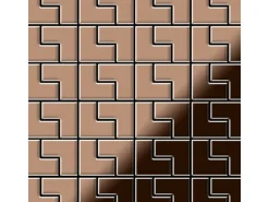 ALLOY Mosaik Fliese Massiv Metall Kupfer Gewalzt Kupfer 1,6mm Stark Kink-cm 1 Paket mit 10 Matten 0,93 m2 Kupfer