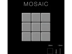ALLOY Mosaik Fliese Massiv Metall Edelstahl Matt Grau 1,6mm Stark Mosaic-s-s-ma 1 Paket mit 10 Matten 1,04 m2 Grau