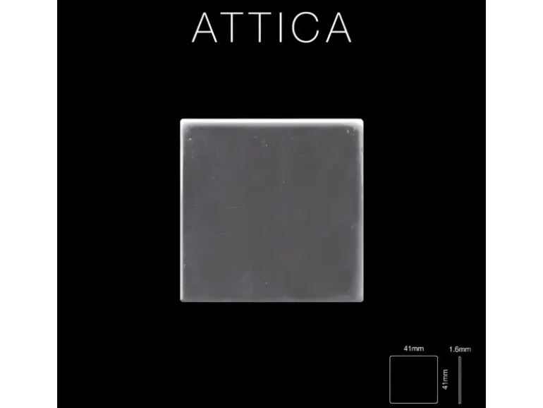 ALLOY Mosaik Fliese Massiv Metall Edelstahl Marine Hochglanz Grau 1,6mm Attica-s-s-mm 1 Paket mit 10 Matten 0,85 m2 Grau