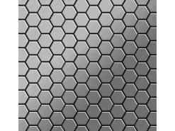 ALLOY Mosaik Fliese Massiv Metall Edelstahl Marine Gebürstet Grau 1,6mm Honey-s-s-mb 1 Paket mit 10 Matten 0,92 m2 Grau