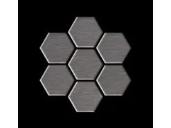ALLOY Mosaik Fliese Massiv Metall Edelstahl Marine Gebürstet Grau 1,6mm Honey-s-s-mb 1 Paket mit 10 Matten 0,92 m2 Grau