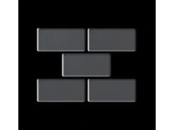 ALLOY Mosaik Fliese Massiv Metall Edelstahl Hochglanz Grau 1,6mm House-s-s-m 1 Paket mit 10 Matten 0,98 m2 Grau