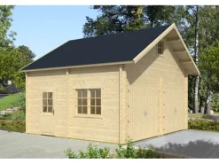 Alpholz Doppelgarage Bora-70 ISO Naturbelassen B 595 cm x T 565 cm