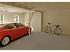 Alpholz Doppelgarage Bora-70 ISO Naturbelassen B 595 cm x T 565 cm