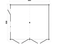Alpholz Doppelgarage Bora-70 ISO Naturbelassen B 595 cm x T 565 cm