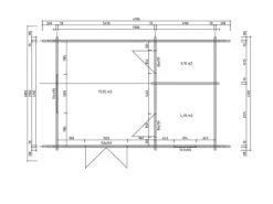 Alpholz Gartenhaus Arizona 678 cm x 490 cm Imprägniert Pinie