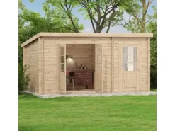 Alpholz Gartenhaus Maria-28 Natur 450 cm x 250 cm