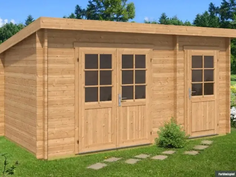 Alpholz Gartenhaus Maria-28 Natur 450 cm x 250 cm