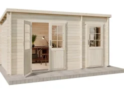 Alpholz Gartenhaus Maria-28 Natur 450 cm x 250 cm