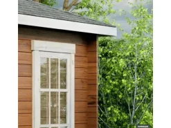 Alpholz Gartenhaus Monica-28 Natur 300 cm x 300 cm mit Spitzdach