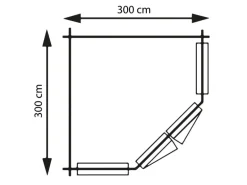 Alpholz Gartenhaus Monica-28 Natur 300 cm x 300 cm mit Spitzdach