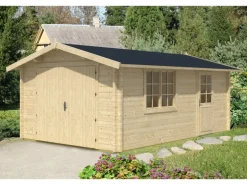 Alpholz Holz-Garage A-70 Pinie 425,4 cm x 598 cm, imprägniert