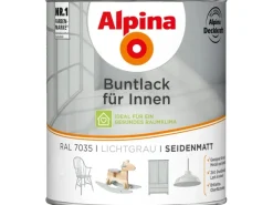 Alpina Buntlack für Innen Lichtgrau seidenmatt 750 ml