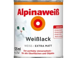 Alpinaweiß Weißlack extra matt 125 ml