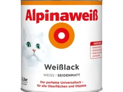 Alpinaweiß Weißlack seidenmatt 2 Liter