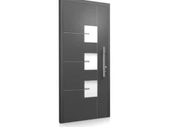 Aluminium Sicherheitshaustür Moderno RC3 M330 Premium 110 x 210 cm Anschlag R