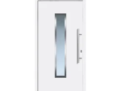 Aluminium-Haustür 110 cm x 210 cm A016 Weiß Anschlag Rechts