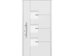 Aluminium-Haustür Moderno M330/B 110 x 210 cm Weiß Anschlag Links