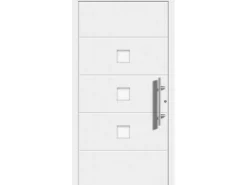 Aluminium-Haustür Moderno M380/P 110 x 210 cm Weiß Anschlag Rechts