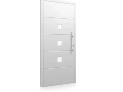 Aluminium-Haustür Moderno M380/P 110 x 210 cm Weiß Anschlag Rechts