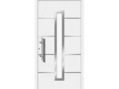 Aluminium-Haustür Moderno M410/B 110 x 210 cm Weiß Anschlag Links