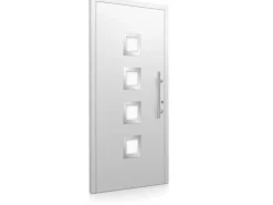 Aluminium-Haustür Moderno M430/B 110 x 210 cm Weiß Anschlag Rechts