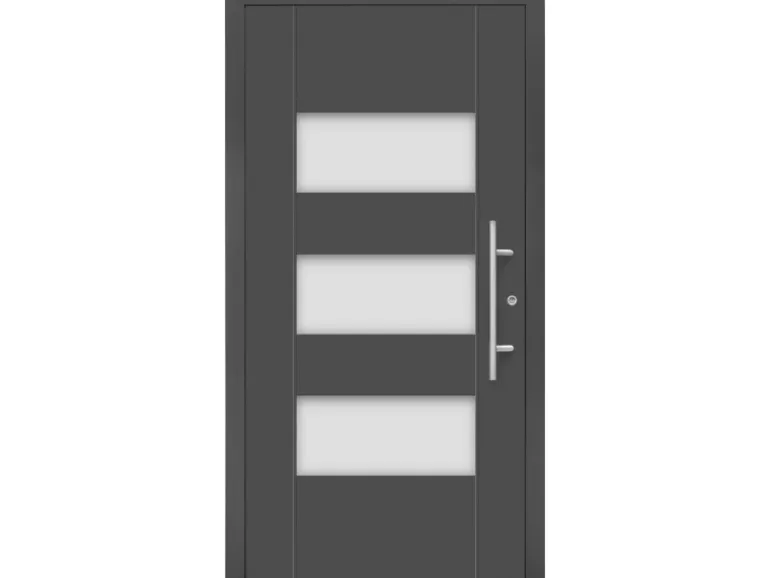 Aluminium-Haustür Moderno M500/P 110 cm x 210 cm Anthrazit Metallic Anschlag R