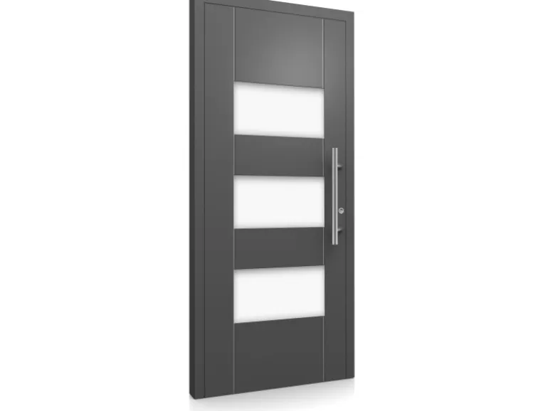 Aluminium-Haustür Moderno M500/P 110 cm x 210 cm Anthrazit Metallic Anschlag R