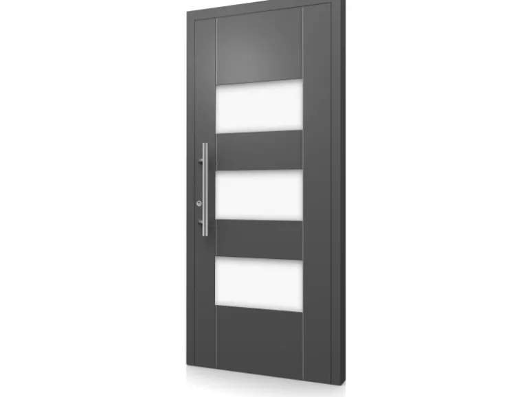 Aluminium-Haustür Moderno M500/P 110 cm x 210 cm Anthrazit Metallic Anschlag L