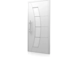Aluminium-Haustür Moderno M340/B 110 x 210 cm Weiß Anschlag Links