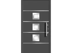 Aluminium-Haustür Moderno M390/P 110 x 210 cm Anthrazit Metallic Anschlag Rechts