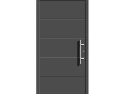 Aluminium-Haustür Moderno M470/P 110 x 210 cm Anthrazit Metallic Anschlag Rechts