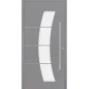 Aluminium-Haustür Moderno M340 Premium Silbergrau Metallic 110 cm x 210 cm DIN L