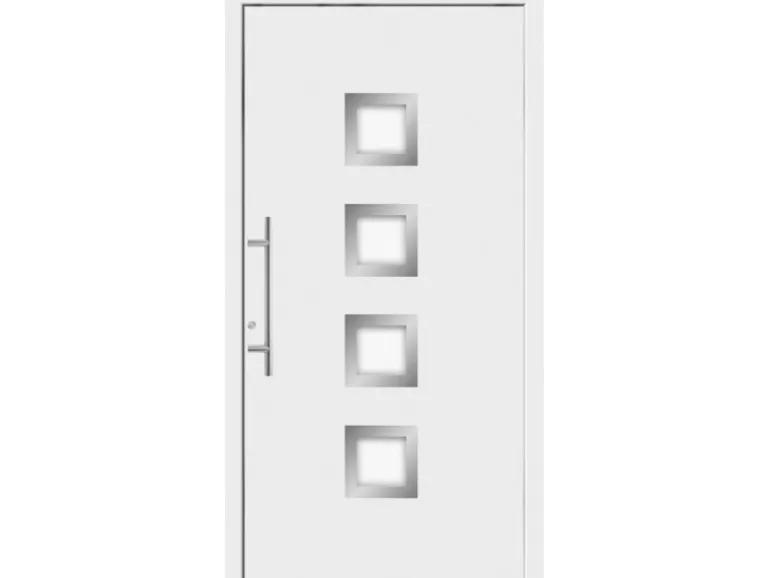 Aluminium-Haustür Moderno M430/B 110 x 210 cm Weiß Anschlag Links