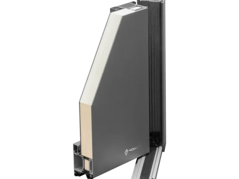 Aluminium-Haustür Moderno M430/B 110 x 210 cm Weiß Anschlag Links