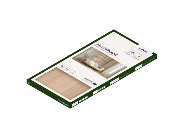 Amadeo Wandpaneel AkustikBoard Eiche Natur 80 cm x 40 cm 3 Stück FSC®