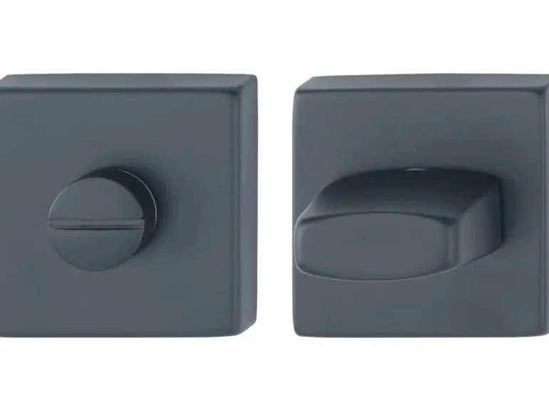 AnsaPro Bad- und WC-Rosettenpaar Thelon 37 mm - 42 mm Edelstahl Schwarz